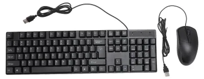 Obrázek produktu pro Kabelová sada USB klávesnice a myši, ergonomická 104 kláves, pohodlné držení pro hraní her a práci