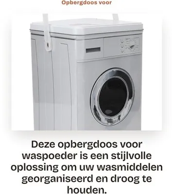 Productafbeelding van Waspoeder Opbergdoos Luchtdicht - Wasmiddel Bewaarbox - Opbergdoos Blik - Container Organizer - 15,2 x 15,2 x 22,3 cm - Handvatten
