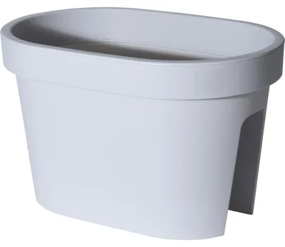 Produktbild von Balkonblumentopf - hellgrau - 40 x 25 cm - Kunststoff