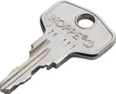 Image de Clé de rechange Hoppe pour poignées de fenêtre verrouillables - Clé de verrouillage 2W153, acier nickelé
