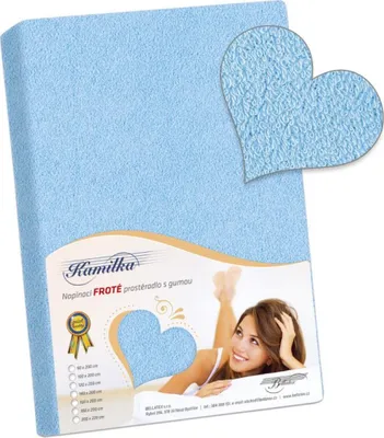 Obrázek produktu pro Prostěradlo froté - Modrá - 120x200
