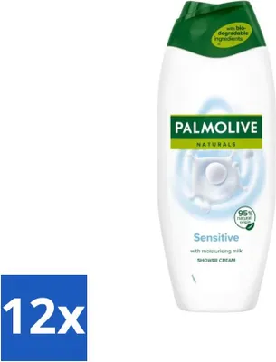 Image de Palmolive Naturals - Gel douche - Sensitive - Pour peaux sensibles - 500 ml - Pack avantage - 12 pièces