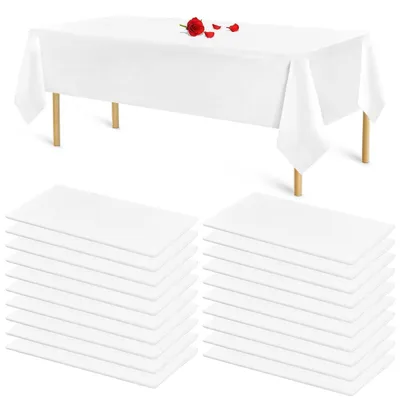 Produktbild von Einweg-Tischdecken Weiß 20er Pack 275 x 145 cm Kunststoff für Partys & Feiern