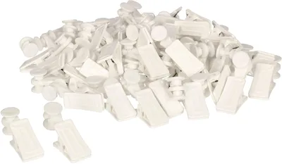 Zdjęcie produktu dla KOTARBAU® Klipsy do zasłon do szyn sufitowych, zestaw 100 sztuk