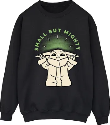 Produktbild von Star Wars - "The Mandalorian Small But Mighty" Sweatshirt für Damen BI39475 (L) (Schwarz)