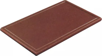 Zdjęcie produktu dla Deska do krojenia z rowkiem, bez nóżek, wysokość: 30 mm, długość: 600 mm, brązowa