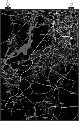 Produktbild von Mr. & Mrs. Panda Bild Kleinmachnow DIN A2 - Geschenk, wanddeko, Wandbild, Stadt, Dorf Karte Landkarte Map Stadtplan, Plakat, drucke