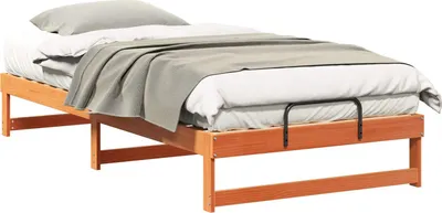 Image de Cadre de lit Marron 100 x 210 cm Pin massif