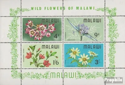 Produktbild von Briefmarken Malawi 1968 Mi Block10 (kompl.Ausg.) postfrisch Blütenpflanzen