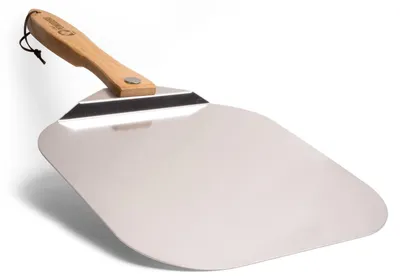 Immagine prodotto di Pala per pizza da forno - 12 pollici - Alluminio - Manico in legno pieghevole