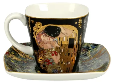 Produktbild von Espressotasse mit Untertasse Der Kuss von Gustav Klimt
