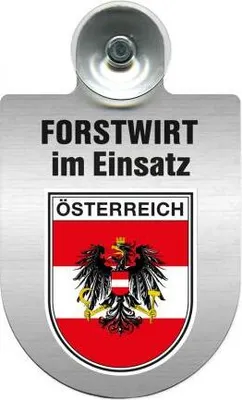 Produktbild von Einsatzschild für Windschutzscheibe incl. Saugnapf - Forstwirt im Einsatz - 309468 Color - Region Österreich