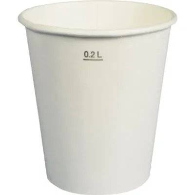 Produktbild von PAPSTAR Trinkbecher 14770 0,2l Pappe weiß 100 St./Pack.