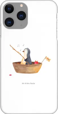 Produktbild von Mr. & Mrs. Panda Iphone 11 Pro Handyhülle Pinguin Angelboot - Weiß - Geschenk, Neustart, Boot, Handy Case, Leben, Angeln, Optimistisch, Motivation, Premium Kunststoff