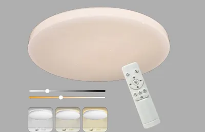 Produktbild von Bioledex VEGO LED Deckenleuchte 40W Sternenhimmel 38cm rund 2900-6000K CCT Dimmbar Fernbedienung