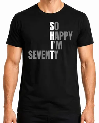 Produktbild von 70 Geburtstag Geburtstagsgeschenk Siebenzig So Happy I'm Seventy Herren T-Shirt, Schwarz, XL