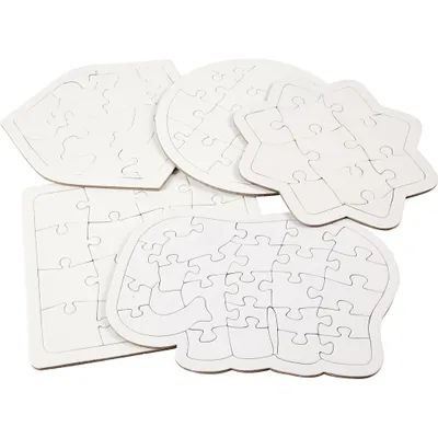 Produktbild von Puzzles, Größe 17-21 cm, Weiß, 10 Stk/ 1 Pck [HOB-57476]