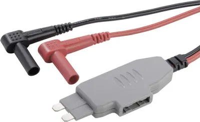 Produktbild von VOLTCRAFT MS-4 Messadapter Stecker-Flachsicherung - Lamellenstecker 4 mm Isolierhülse Schwarz, Rot
