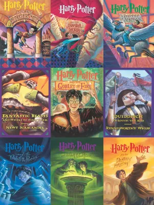 Immagine prodotto di New York Puzzle Company - Puzzle Harry Potter XXL: collage della copertina del libro - 500 pezzi