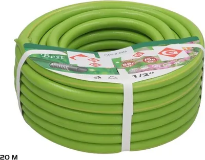 Produktbild von Gartenschlauch 20 Meter 1/2 Zoll – Flexibler und knickfreier Wasserschlauch für Garten und Terrasse – Inklusive 2 Schlauchkupplungen