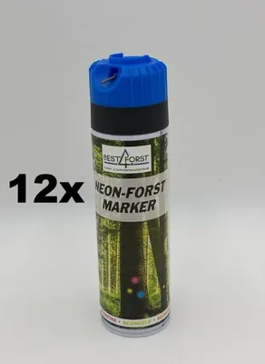 Produktbild von Forst Markierungsspray, Markierfarbe 500 ml 12-er Set blau