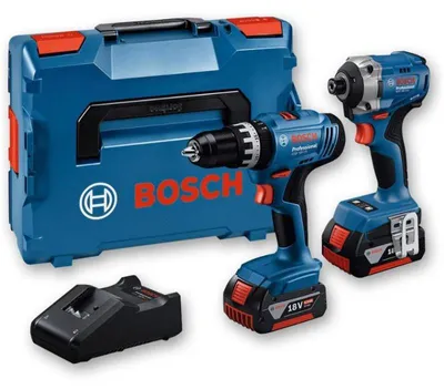 Image de Pack 2 outils 18V GSB 18V-25 + GDR 18V-215 (2 x 4,0 Ah) - BOSCH Professional - 0615A5008D