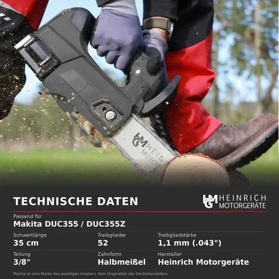 Produktbild von 2 x Sägekette Heinrich Motorgeräte für Makita DUC355 DUC355Z