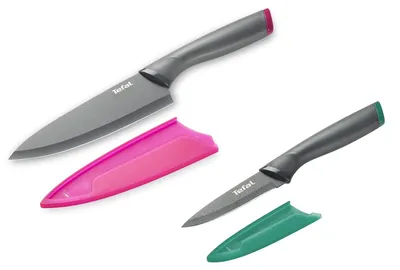 Produktbild von Tefal FRESH KITCHEN Messer Set : Kochmesser 15 cm & Schälmesser 9 cm K122S2, 15 cm, Edelstahl, 2 Stück(e)