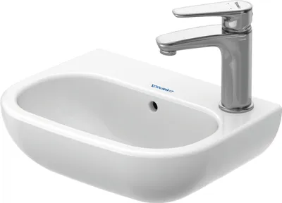 Immagine prodotto di Duravit D-Code lave-mains, avec trou pour robinetterie à droite, avec trop-plein, 360x270x130mm, blanc brillant, 0705360008, 0705360008