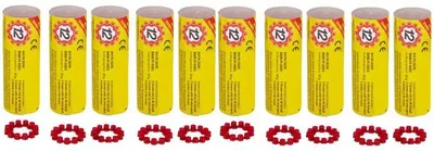 Image de 10 tubes de 20 amorces de 12 coups pour pistolet / pour fusil - 10 x 240 coups - recharge accessoire jeu d'imitation enfant déguisement