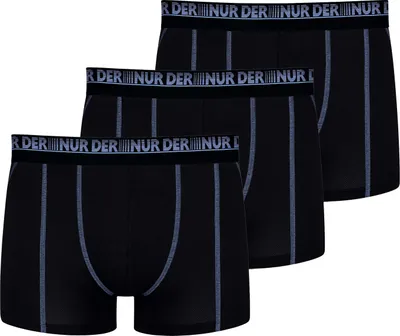 Produktbild von NUR DER Retro-Boxer retroshorts boxershorts 3D-Flex Air schwarz/denimblau XL (Herren)