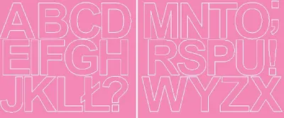 Produktbild von Selbstklebende Buchstabenaufkleber, 6 cm, Folienaufkleber, rosa matt