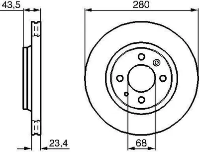 Produktbild von 2x BOSCH Bremsscheibe 0 986 478 375 für SAAB 900 I Combi Coupe 9000 Schrägheck