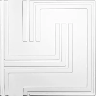 Produktbild von 3D Wandpaneele, Zuckerrohr- & Bambusfaser weiß - 100% Natur Paneele Wandverkleidung (60x60cm DAVE, 1 Platte), Wandverkleidung, Wandpaneele, Deckenplatten