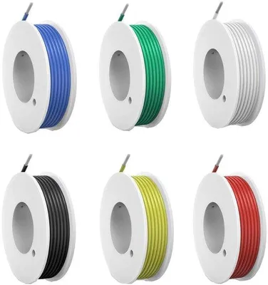 Image de Jeu de fils électriques 28 AWG, 6 couleurs, 10 m