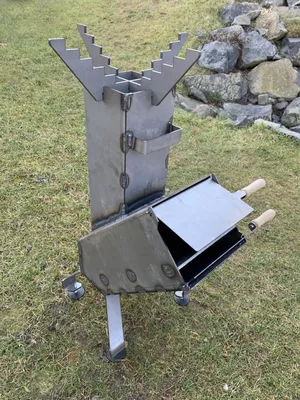 Produktbild von Raketenofen "D'JAVOL" aus 3 mm Stahl für Dutch Oven, Kasan