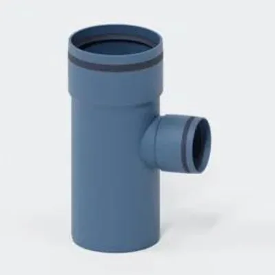 Produktbild von POLOPLAST Abzweig, DN125/75, POLO-KAL XS, PP-MD, Ø125/75mm, 87,5°, blau, 1 Stk.