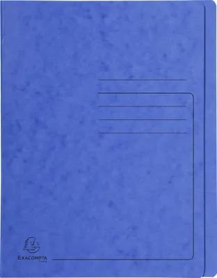 Image de Exacompta 25x Chemise à lamelle carte lustrée 355gm2 A4 Bleu 39992E