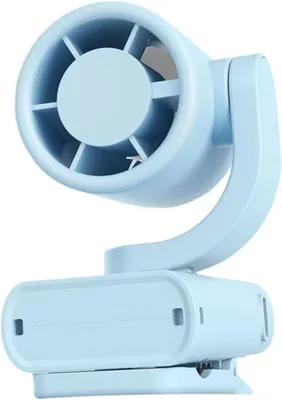 Obrázek produktu pro USB ventilátor do kanceláře – nabíjecí, přenosný, s digitálním displejem, s klipem – vhodný do kanceláře, ložnice, domácí kanceláře