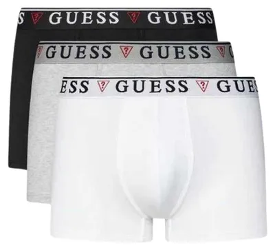 Image de Guess - Boxers pour homme, braguette cousue (lot de 3) NA498 (S) (blanc/gris/noir)