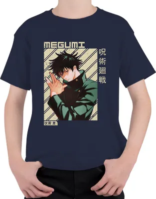 Obrázek produktu pro Megumi Fushiguro Jujutsu Kaisen Shikigami gloomy Otaku Gift Uni dětské tričko, námořnická modrá, 140 €