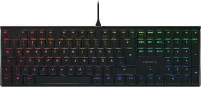 Produktbild von CHERRY MX 10.0N, Kabelgebunden, USB, Mechanischer Switch, QWERTY, RGB-LED, Schwarz