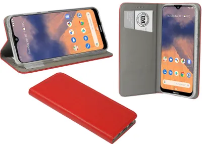 Produktbild von cofi1453® Buch Tasche "Smart" kompatibel mit NOKIA 2.3 Handy Hülle Etui Brieftasche Schutzhülle mit Standfunktion, Kartenfach Rot