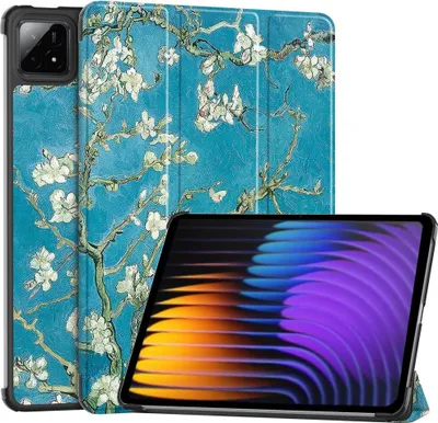 Produktbild von Xiaomi Pad 7 (Pro) / Pad 8 (Pro) Hülle - Coverup Tri-Fold Ständer Klapphülle mit Schlaf/Wach-Funktion - Blüte