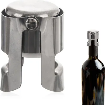 Image de Orion Bouchon en acier Bouchon de vin Bouchon de vin pour champagne et mousseux en acier inoxydable