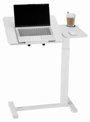 Produktbild von Überbetttisch mobiler Beistelltisch höhenverstellbar & winkelverstellbar mit Rollen 70 x 40 x 102.5 cm