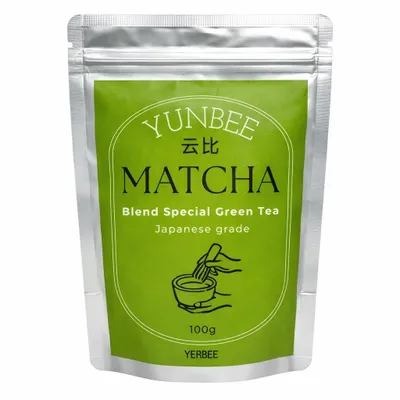Zdjęcie produktu dla Yunbee Blend, specjalna mieszanka zielonej herbaty Matcha (100g)
