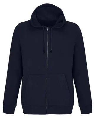 Image de SOLS - Sweat à capuche « Calipso » avec fermeture éclair intégrale pour hommes/femmes Unie LT1636 (XXL) (bleu foncé)