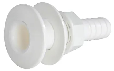 Image de Bouche d'égout en plastique blanc avec raccord. Tuyau 1"1/4 , 1 pièce