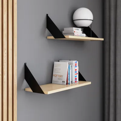 Obrázek produktu pro AKKE Závěsná police z javoru FLAT moderní LOFT-style DxŠ: 60x20 cm